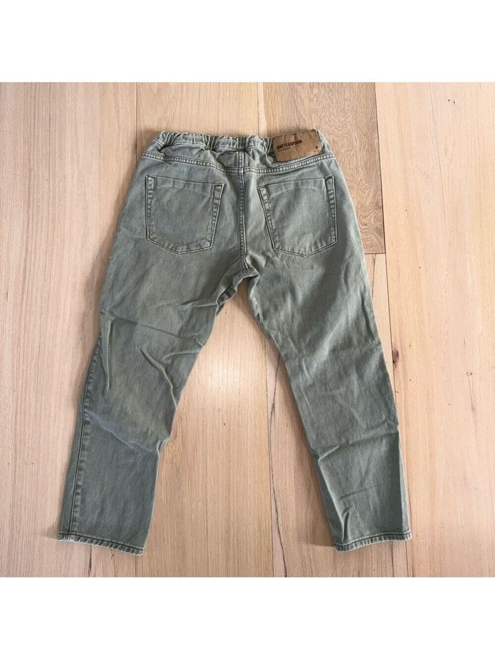 One Teaspoon Shabbies Drawstring Boyfriend Jeans Super Khaki Size Small NWT - Picture 7 of 11